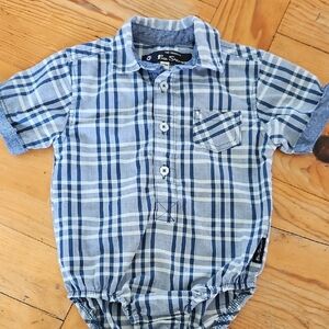 Blue Plaid Kids Shirt by Ben Sherman